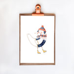 Load image into Gallery viewer, Greeting card - skating goose
